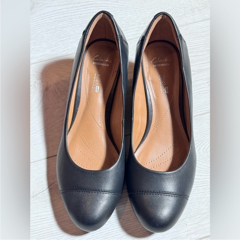 Clarks Women's Black Leather Shoes